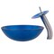 Novatto VERDAZZURRO Glass Vessel Bathroom Sink Set, Brushed Nickel NSFC-S132001BN - alternate 2